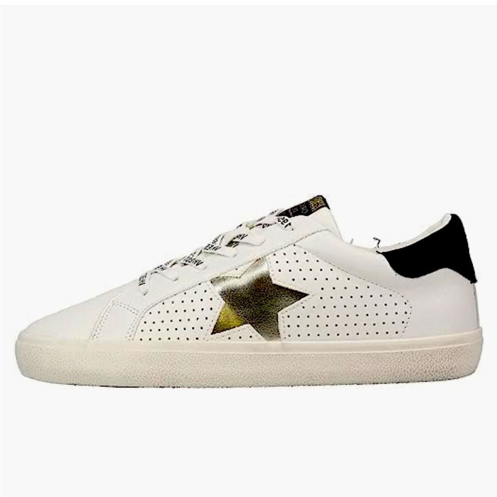 Vintage Havana White and Gold Sneakers